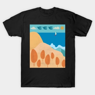 Hill, beach and sky T-Shirt